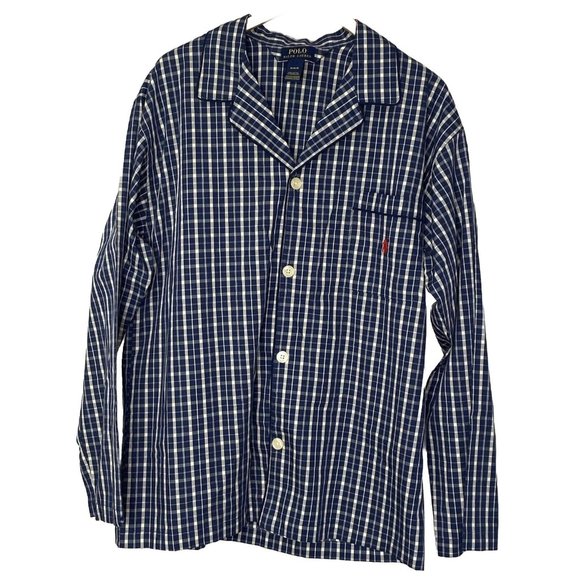 Polo Ralph Lauren Other - Polo Ralph Lauren Men’s Sleepwear Pajama Top Plaid Button Up Top Size Medium